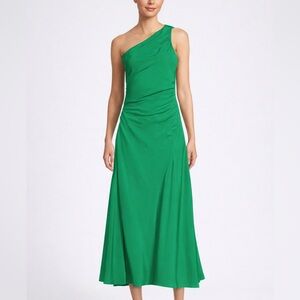 🆕☘️Antonio Melani Green Ruched Maxi Dress Size 6 VibrantAloe Evening Formal Chic
